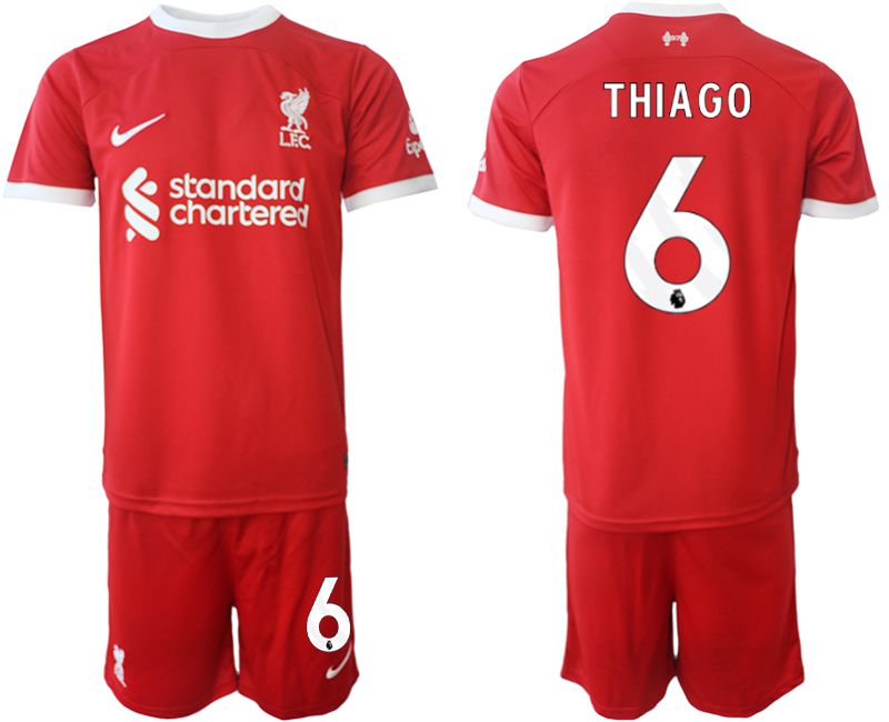 Men 2023-2024 Club Liverpool home red 6 Soccer Jersey